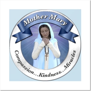 Divine Love With Mother Mary Posters and Art